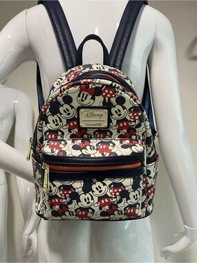 Loungefly Disney Mickey Minnie Mouse Mini Backpack Handbag